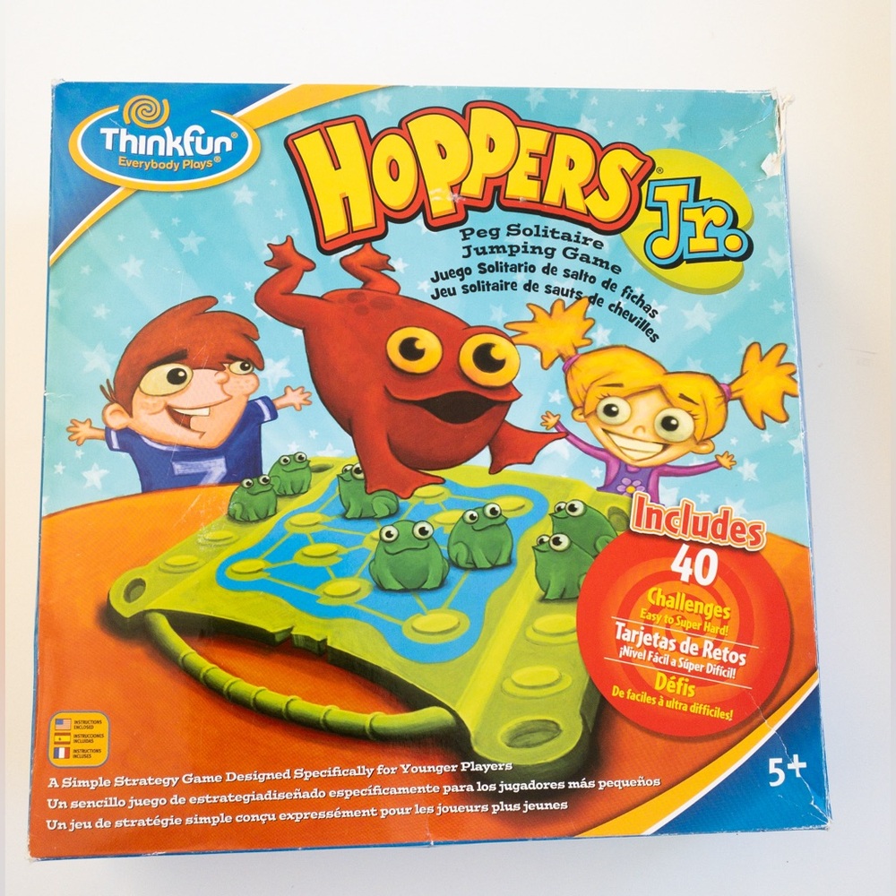 Thinkfun Hoppers Jr. peg solitaire jumping game